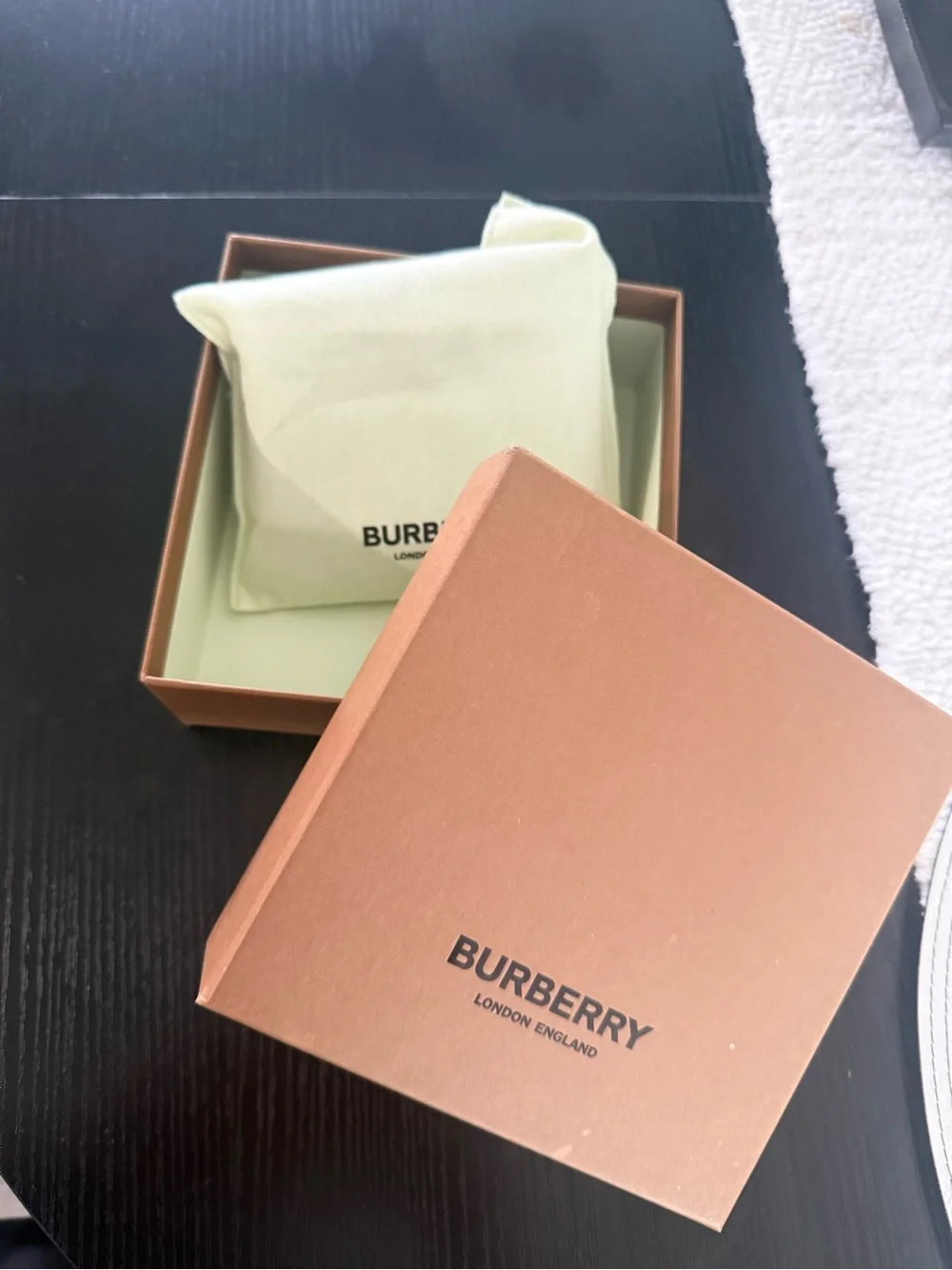 Burberry Blue TB Monogram Leather Bi-Fold Wallet